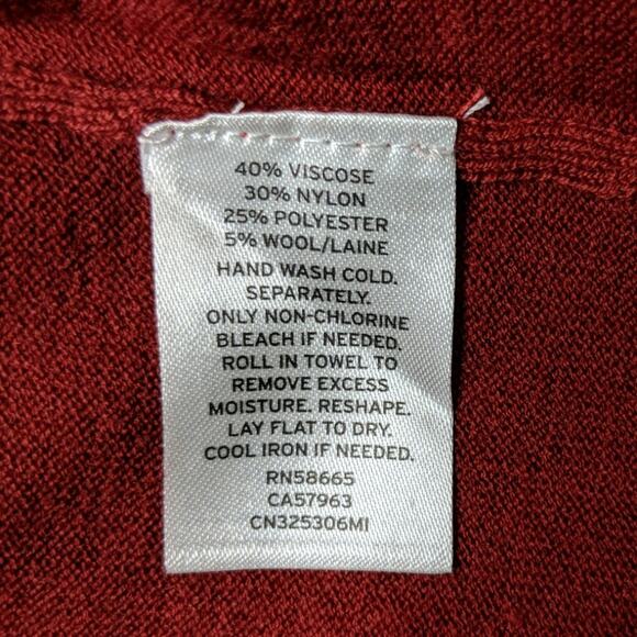 Caslon (Nordstrom) Side Slit Cowl Neck Tunic Sweater in Burgundy XXL NWT - Picture 7 of 8